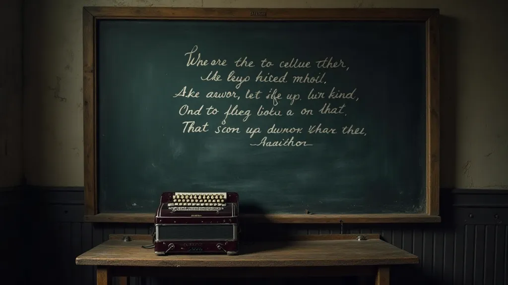 Accordion and Chalkboard