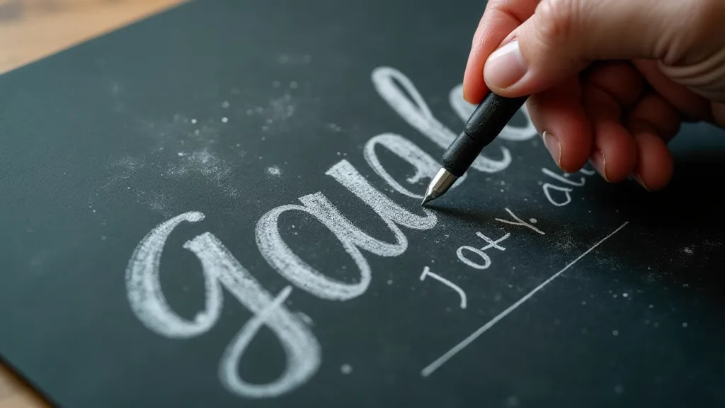 Hand Creating Chalk Lettering