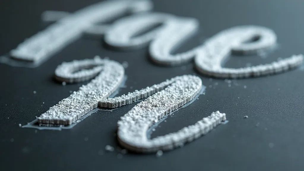 Texture of detailed chalk lettering