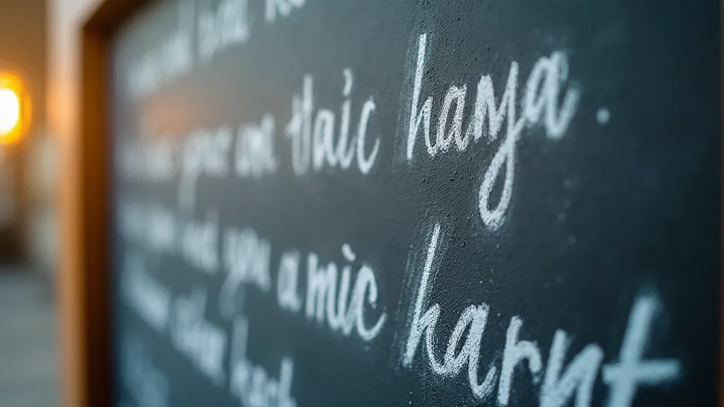 Chalkboard lettering work in progress