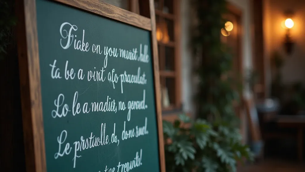 Chalkboard poem display