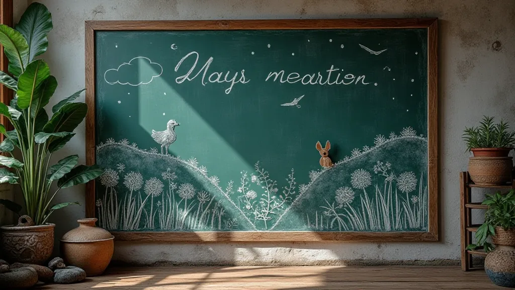 Finished chalkboard scene